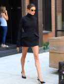 Hailey Baldwin Leggy, Leaving Huff Post in NYC