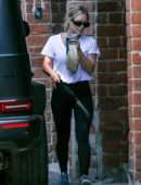 Hilary Duff Booty in Tights, Outside a Gym in Los Angeles