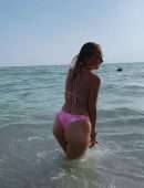 Jordyn Jones Booty in Pink Bikini Photoshoot