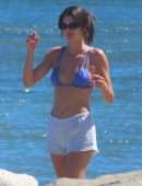 Kendall Jenner Cleavage in Bikini at the Beach in Malibu