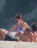 Kendall Jenner Cleavage in Bikini at the Beach in Malibu