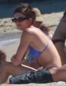 Kendall Jenner Cleavage in Bikini at the Beach in Malibu