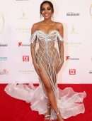 Maria Thattil in See-Through Dress at 62nd TV Week Logie Awards in Gold Coast