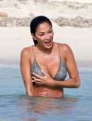 Nicole Scherzinger Cleavage in Bikini in Formentera