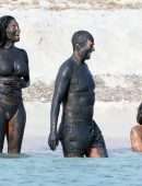 Nicole Scherzinger Cleavage in Bikini in Formentera