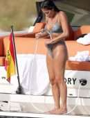 Nicole Scherzinger Cleavage in Bikini in Formentera