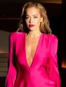 Rita Ora Cleavage at Cartier Private Event in Madrid