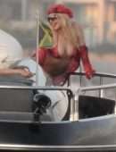 Tana Mongeau Booty in Tiny Thong Bikini on a Yacht in Los Cabos