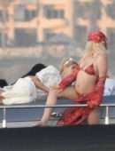 Tana Mongeau Booty in Tiny Thong Bikini on a Yacht in Los Cabos