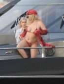 Tana Mongeau Booty in Tiny Thong Bikini on a Yacht in Los Cabos