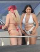 Tana Mongeau Booty in Tiny Thong Bikini on a Yacht in Los Cabos