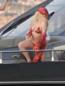 Tana Mongeau Booty in Tiny Thong Bikini on a Yacht in Los Cabos