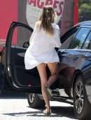 Abbey Clancy Leggy, in Shirt and Thong Out in Faro, Portugal