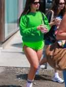 Addison Rae Leggy, Outside a Pilates Class with Maddie Ziegler in West Hollywood