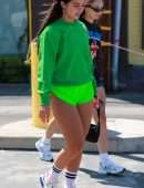 Addison Rae Leggy, Outside a Pilates Class with Maddie Ziegler in West Hollywood