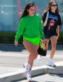 Addison Rae Leggy, Outside a Pilates Class with Maddie Ziegler in West Hollywood