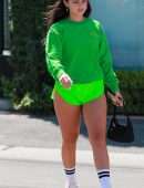Addison Rae Leggy, Outside a Pilates Class with Maddie Ziegler in West Hollywood