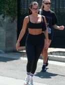Addison Rae in Tights, Outside a Pilates Class in West Hollywood