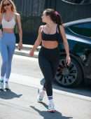 Addison Rae in Tights, Outside a Pilates Class in West Hollywood