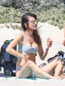 Alessandra Ambrosio Booty in Panties Playing Volleyball on a Beach in Santa Monica