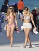 Alexa Dellanos Booty, With Lyna Perez Spotted on the Beach in Miami