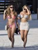Alexa Dellanos Booty, With Lyna Perez Spotted on the Beach in Miami
