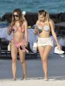 Alexa Dellanos Booty, With Lyna Perez Spotted on the Beach in Miami