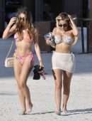 Alexa Dellanos Booty, With Lyna Perez Spotted on the Beach in Miami