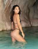 Ambra Gutierrez Booty in a Tiny Bikini at the Beach