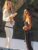 Amelia Marni with Emily Venz on the Beach in Mykonos