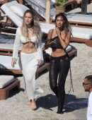 Amelia Marni with Emily Venz on the Beach in Mykonos
