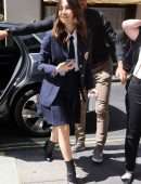 Ana de Armas in School Dress, Outside Bauer Media in London