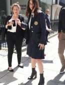 Ana de Armas in School Dress, Outside Bauer Media in London