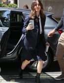 Ana de Armas in School Dress, Outside Bauer Media in London