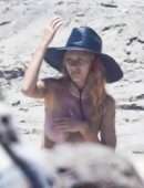 Camila Morrone in a Tiny Thong Bikini on a Beach in Malibu