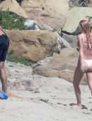 Camila Morrone in a Tiny Thong Bikini on a Beach in Malibu