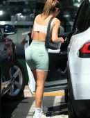 Chantel Jeffries Leggy in Shorts Outside Earthbar in West Hollywood