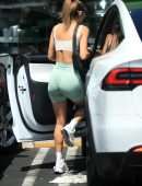 Chantel Jeffries Leggy in Shorts Outside Earthbar in West Hollywood