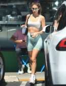 Chantel Jeffries Leggy in Shorts Outside Earthbar in West Hollywood