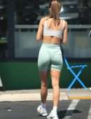 Chantel Jeffries Leggy in Shorts Outside Earthbar in West Hollywood