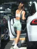 Chantel Jeffries Leggy in Shorts Outside Earthbar in West Hollywood
