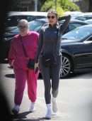 Chloe Sims Leggy in Tights, Steps Out in Grey Gym Gear in Essex