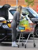 Chloe Sims Leggy in Tights, Steps Out in Grey Gym Gear in Essex