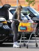 Chloe Sims Leggy in Tights, Steps Out in Grey Gym Gear in Essex