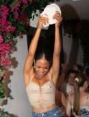 Christina Milian Cleavage at Gioia in Saint-Tropez