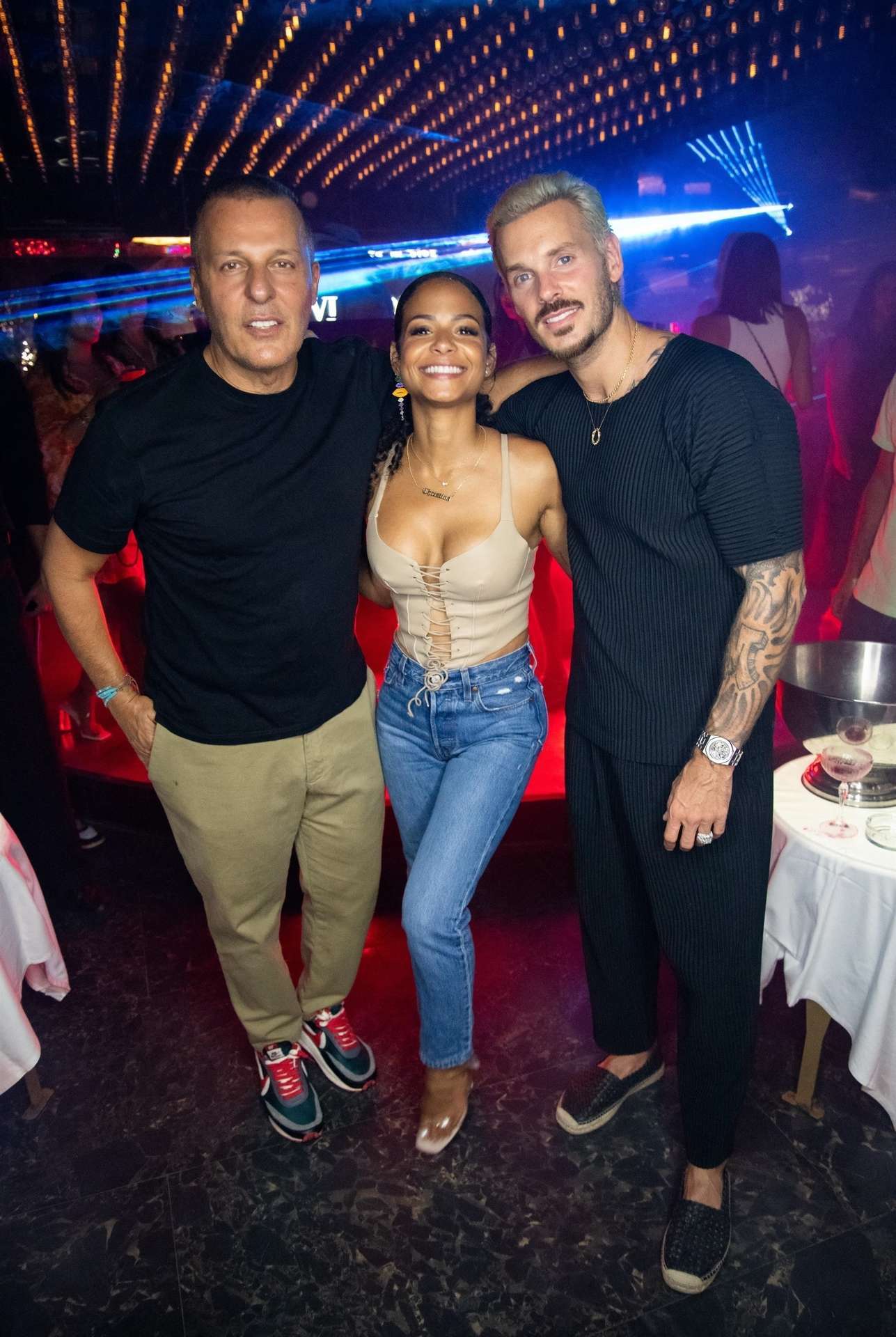 Christina Milian Cleavage at Gioia in Saint-Tropez