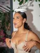 Christina Milian Cleavage at Gioia in Saint-Tropez