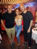Christina Milian Cleavage at Gioia in Saint-Tropez