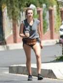 Elizabeth Olsen Leggy while Jogging in Los Angeles