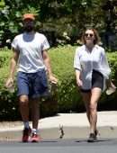Elizabeth Olsen Leggy, Out with her Husband in Los Angeles